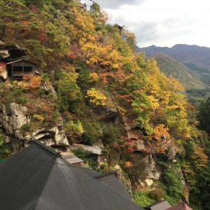 1000段の階段を上った山寺からの風景